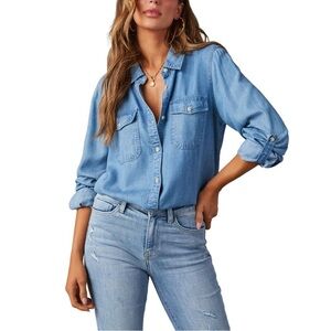 Blue Age Stylish Light Blue Denim Shirt